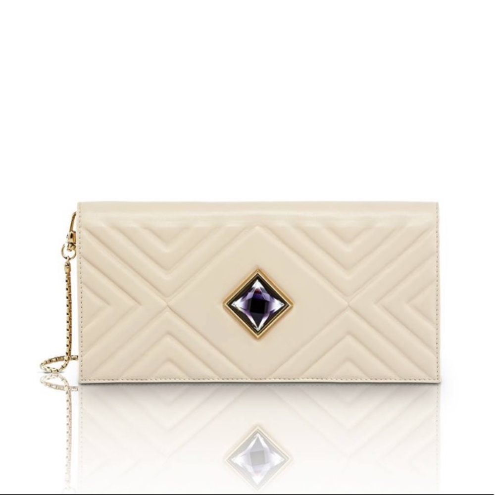 Kristina George leather clutch bag